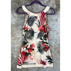 White House Black Market Halter Dress- Tropical Print